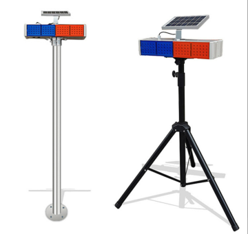 Roadside Red and Blue Strobe LED Construction Signal Solar Charging Warning Light