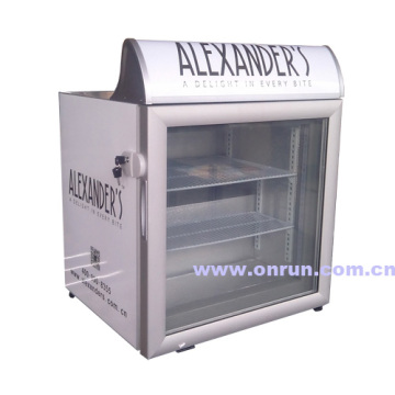 Ice cream showcase, table top freezer