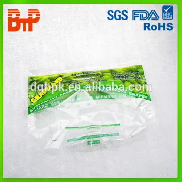 Printed ziplock grape bag with air holes