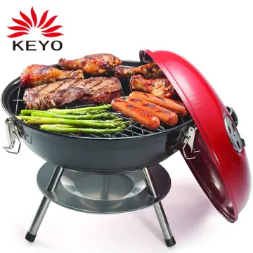 Camping Outdoor 14 inch Portable Charcoal Barbecue Kettle Tabletop Bbq Grill