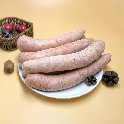 Black pepper braised pork and chicken sausages