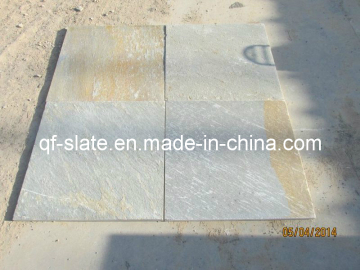 Chinese Hebei Yellow-Grey-Quartz Slate Flooring Tiles for Paver