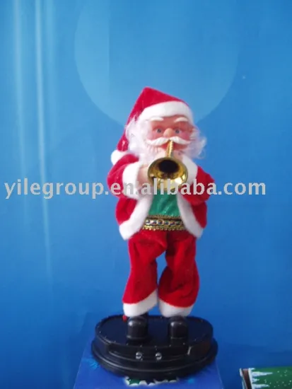 Santa blowing trumpet/santa toys/electrical santa