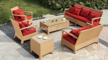 Outdoor rattan patio chair set