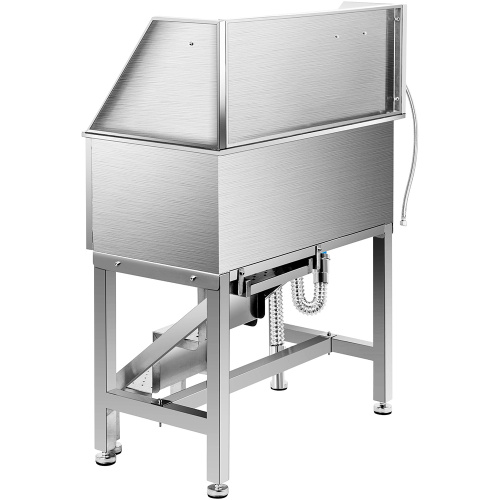 Stainless Steel Dog Wash Tub 34 inch Dog Grooming Tub With Ramp Manufactory