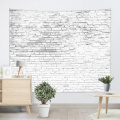 Brick Wall Tapestry White Stone Tapestry Wall Hanging Vintage Tapestry Polyester Print for Livingroom Bedroom Home Dorm Decor