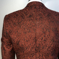 men suits wedding business dark red party blazer