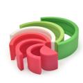 Silicone Rainbow Stacking Building Blocks Toys Kids Edu