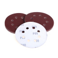 Red Flocked 5 Inch Aluminum Oxide Sandpaper Disc