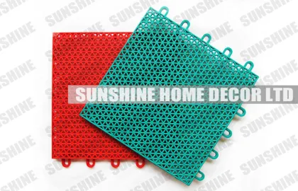 Polypropylene Bathroom Interlocking Indoor Sports Flooring , Tennis Court Surfaces