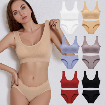 Wire-Free Bralette Set: Seamless Underwear for Plus Size Women XXL