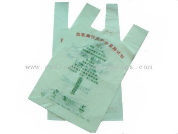 En13432 Eco-friendly Plastic Biodegradable T-shirt Bags Custom Printed