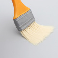 peinture de brosse à poignée en plastique de couleur jaune