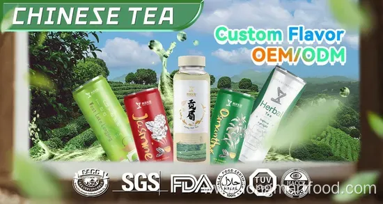 Low Fat 330ml Custom Aluminum Canned Jin Jun Mei Black Tea Drink