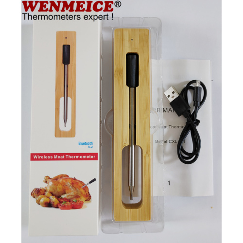 USB Rechargeable True Wireless Meat Probe For Grilling