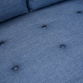 Italienischer Stil OEM 2-Sitzer Blauer Büschel-Stoff Gepolstertes Sofa Set Möbel Moderne Couch