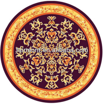 Round Silk Carpet