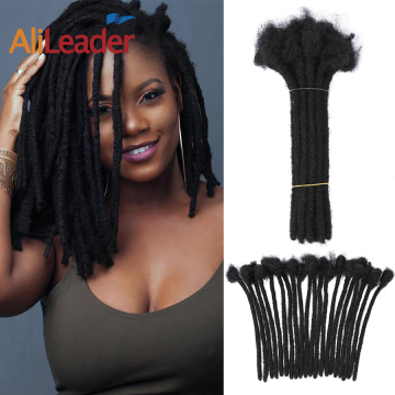 AliLeader Dread Locks 100% Handmade Human Hair Afro Kinky Curly Micro Locs Extention Sisterlocks Dreadlocks Hair