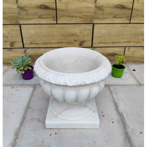 Sophisticated Marble Planter for Living Spaces