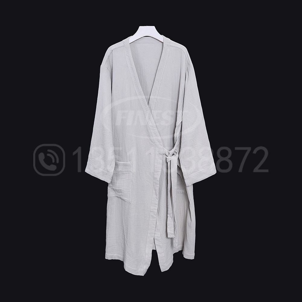 Custom 100% Cotton Velour Bathrobe with logo