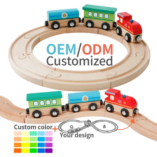 Classic Wooden Train Set: Electric Montessori Toy for Kids and Baby Play