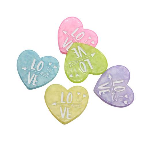 Εργοστάσιο Προμήθεια Heart LOVE Resin Cabochon Beads Χειροποίητα χειροτεχνήματα Λεύκωμα που κατασκευάζει κοσμήματα στολίδι