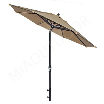 Unique LED Tilt Umbrella for MIA Garden Beach Patio with Crank and Logo