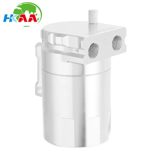 4 AXIS CNC Machining Silver Aluminium Car Oil Catch Can Tank Air-Oil Separator