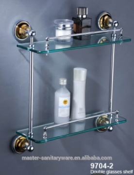 bathroom glass towel shelf 9704-2