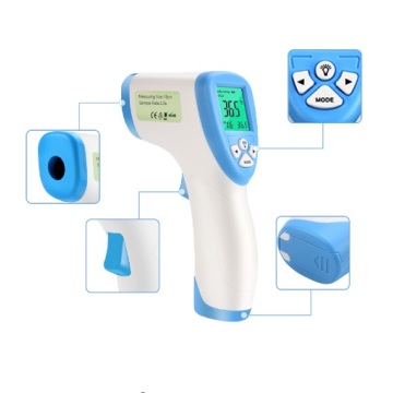 Termómetro infrarrojo digital sin contacto para la frente con lectura en grados Fahrenheit para bebés y adultos