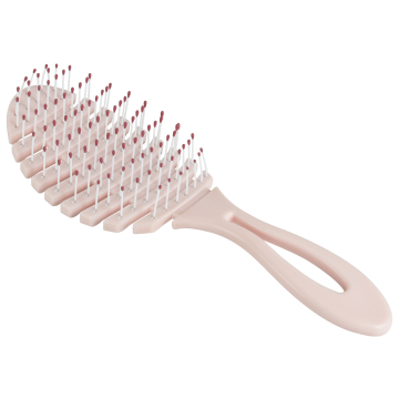 Best Selling Custom Logo Wheat Straw Curly Hair Detangling Brushes with Scalp Massager and Anti-Static Technology for Women