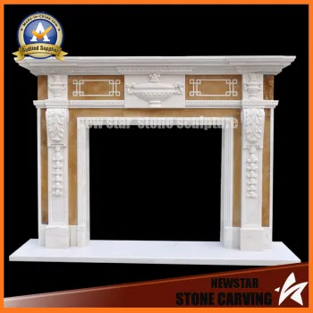 English Style Marble Fireplace Surround Fireplace Mantel