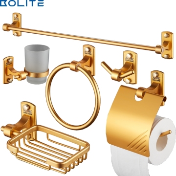 Wall Mounted Stainless Steel Bathroom Towel Rack and Hardware Set