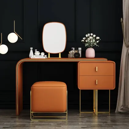 Wooden Dressing Table Vanity with LED Mirror