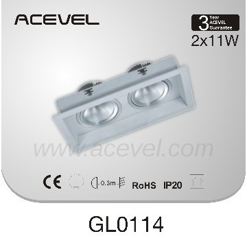 2*11w One Head LED COB Grill Light, CE&ROHS Approved