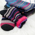 Bunt gerippte Baumwollsocken Brauch