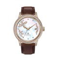 Luxo Mulheres Quartz Sunray Dial Watch