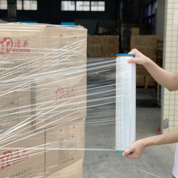 3 Mini Rollen Handrekfolie – Palletwikkel Set Met Rolhandvat – Doorzichtige Krimpfolie Voor Veilige Opslag & Transport
