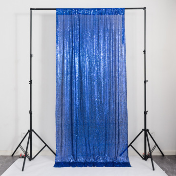 Black Sequin Curtain Panels - Glitter Backdrop for Photography