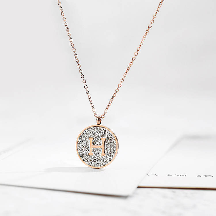 Initial Disc Necklace