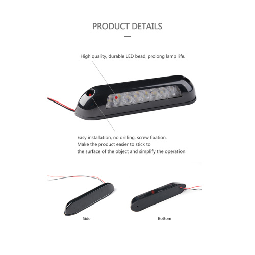 બસ યાટ માટે નવી 12 વી વ્હાઇટ લાઇટ વોટરપ્રૂફ દરવાજાની બહાર એલઇડી લાઇટ ઇન્ટિરિયર વોલ લાઇટ