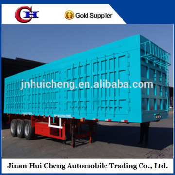 Tri-axle side curtain semi trailer cargo box trailer for sale