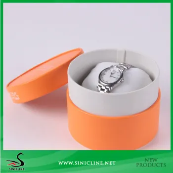 Sinicline Customized Round Packing box for watchs with pillow inside