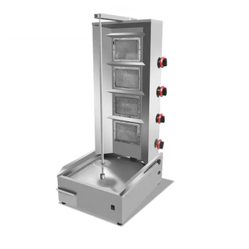 Factory Price Gas Fired 3 Burner Shawarma Machine with Door