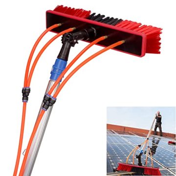 26 Ft Adjustable Solar Panel Cleaning Brush & Water Fed Pole Kit