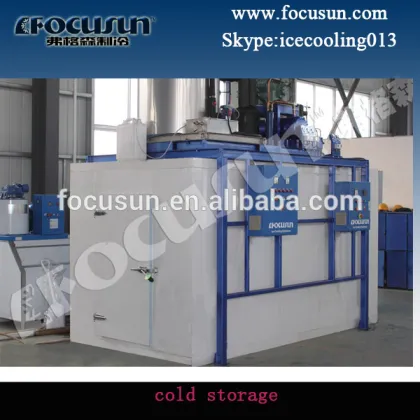 Cold storage for block ice, flake ice, tube ice