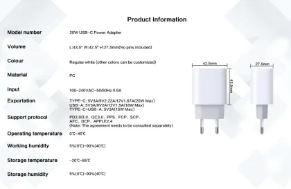 Apple iPhone 20W USB-C Power Adapter