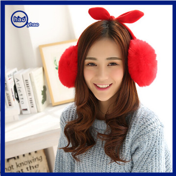 Yhao Amazon supplier fashion trend multiply colors earmuffs with bowknot in Winter