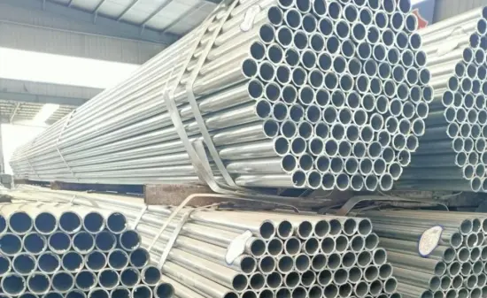 Galvanized steel pipes for industrial use