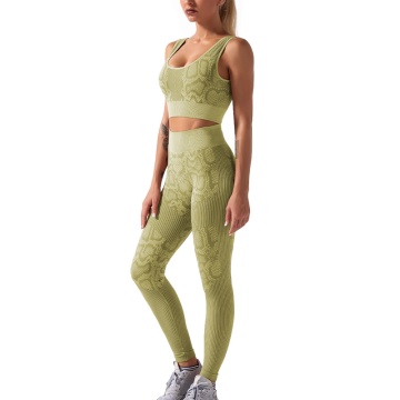 activewear snake skin print yoga sets